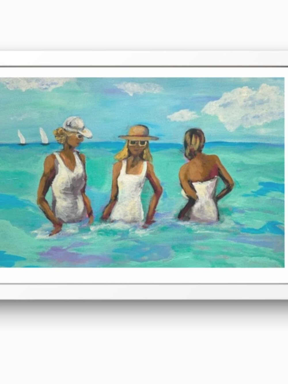 Beach Day Bliss 2 Original Acrylic Painting on 18" x 12" Paper